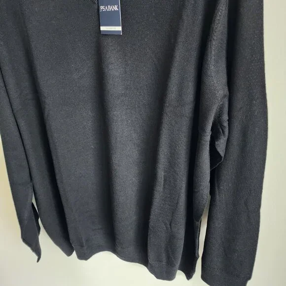 3xb Sweater Black Jos A Bank V Neck Merino Wool New Nwt Mens Tailored 3xl Size - Picture 8 of 16